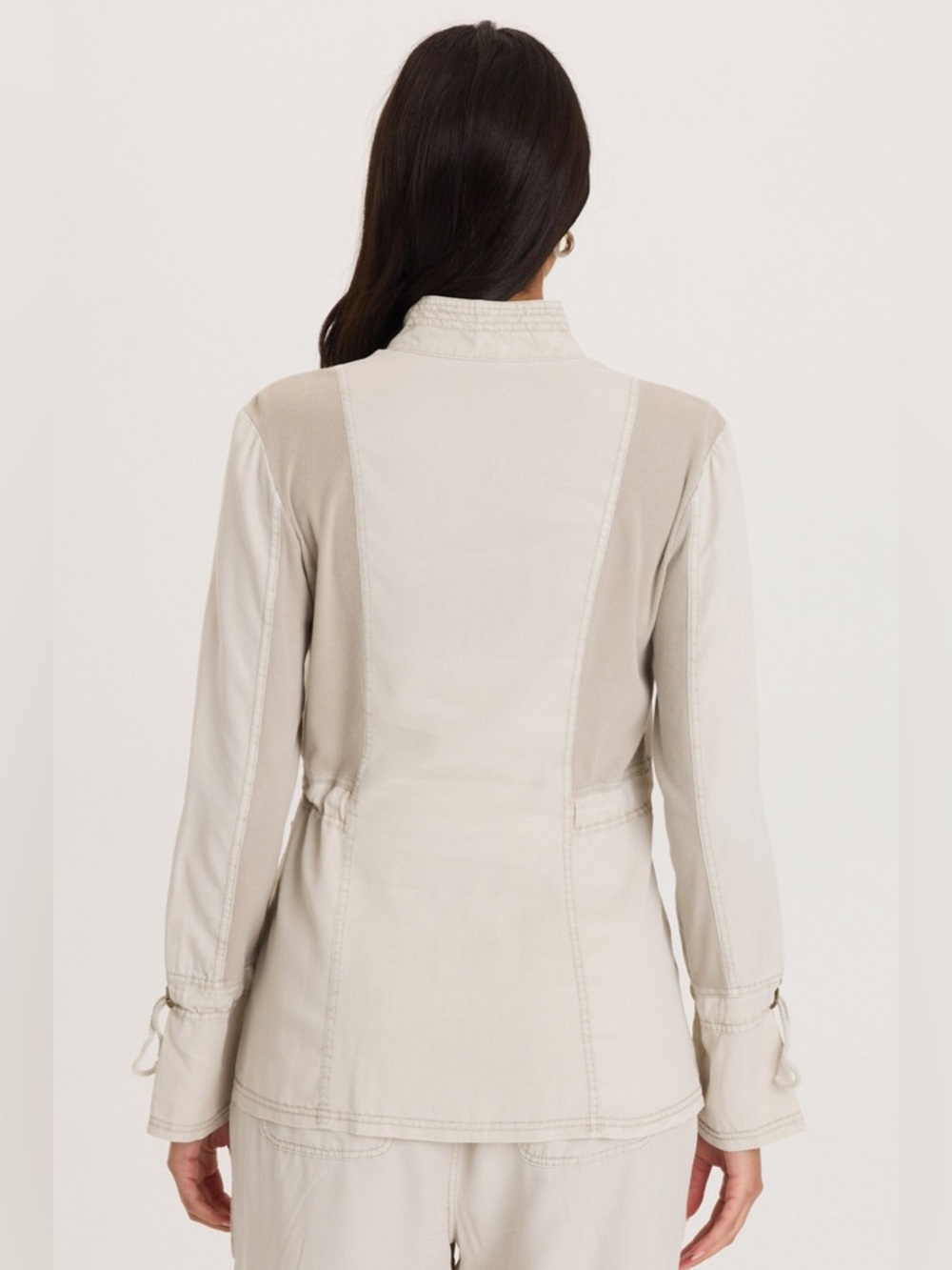 XCVI HALL FOUR POCKET CINCHABLE TWILL/RIB JACKET, Center Stage Pigment - Picture 4 of 5